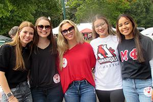 Female students at Homeocming